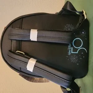Disney Magic Kingdom 50th Anniversary Black Iridescent Gold Backpack Loungefly | Bags | Disney Magic Kingdom 5th Anniversary  main image 3